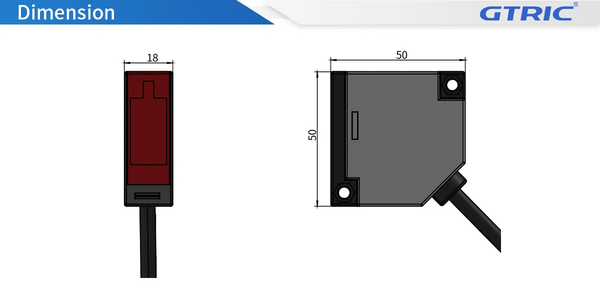 E3JK Retroreflective Photoelectric SensorE3JK-Dimensions