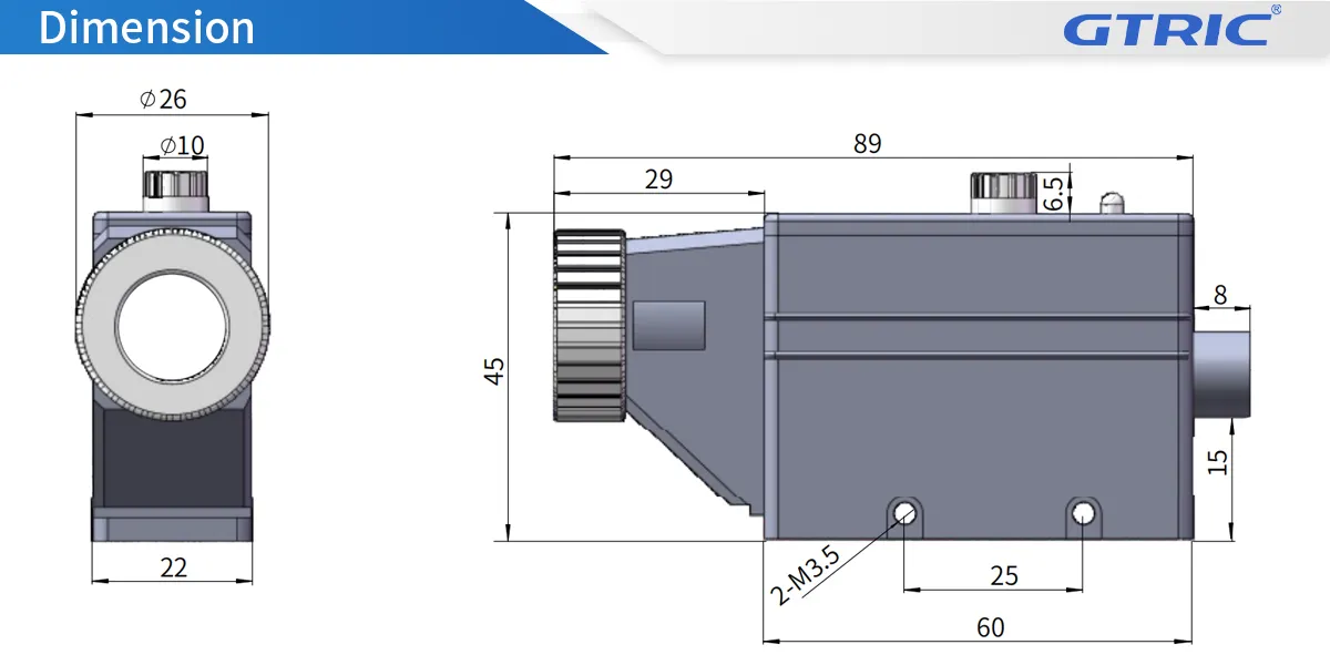 KS-C2 Series Photoelectric SensorKS-C2-Dimensions