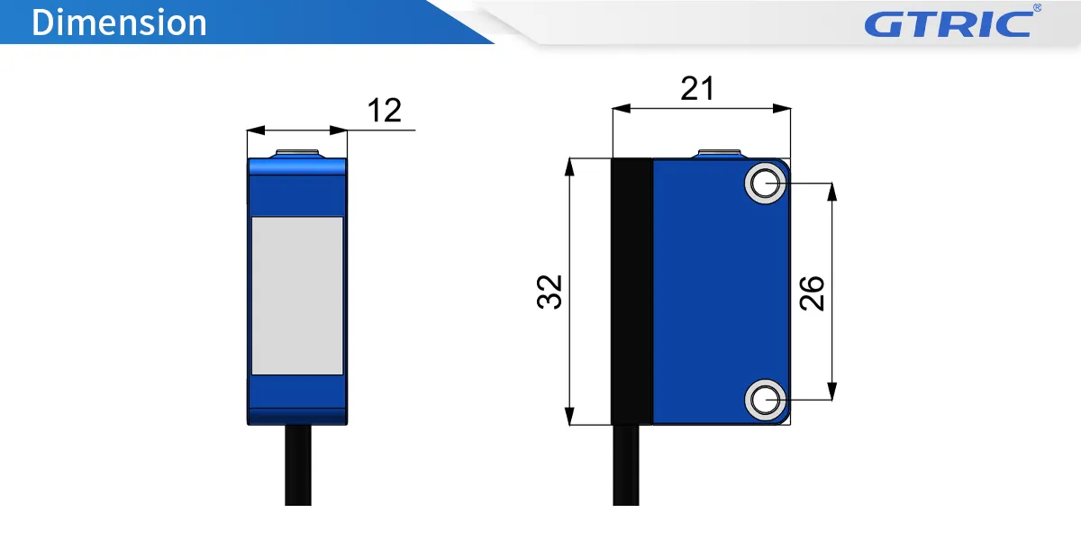 Laser BGS Photoelectric SensorBGS-Dimensions